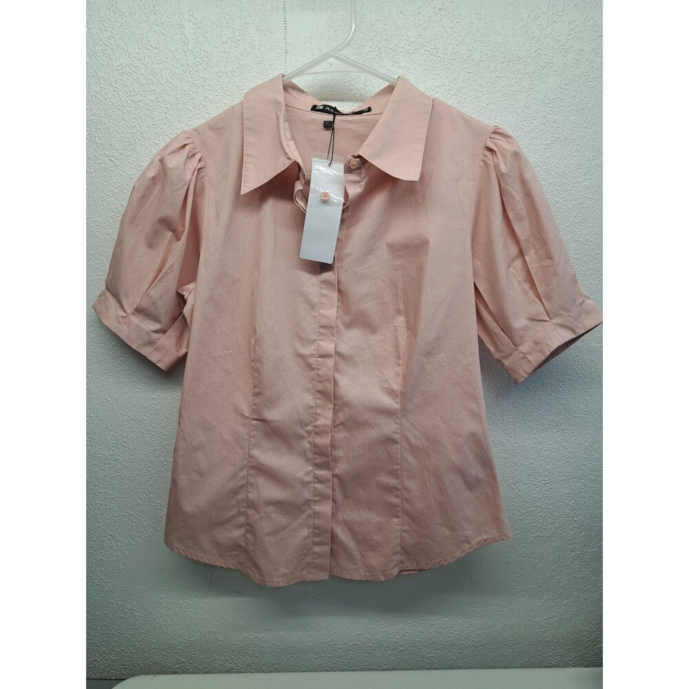Allegra K Women's Sleeve Pink Blouse XS New*